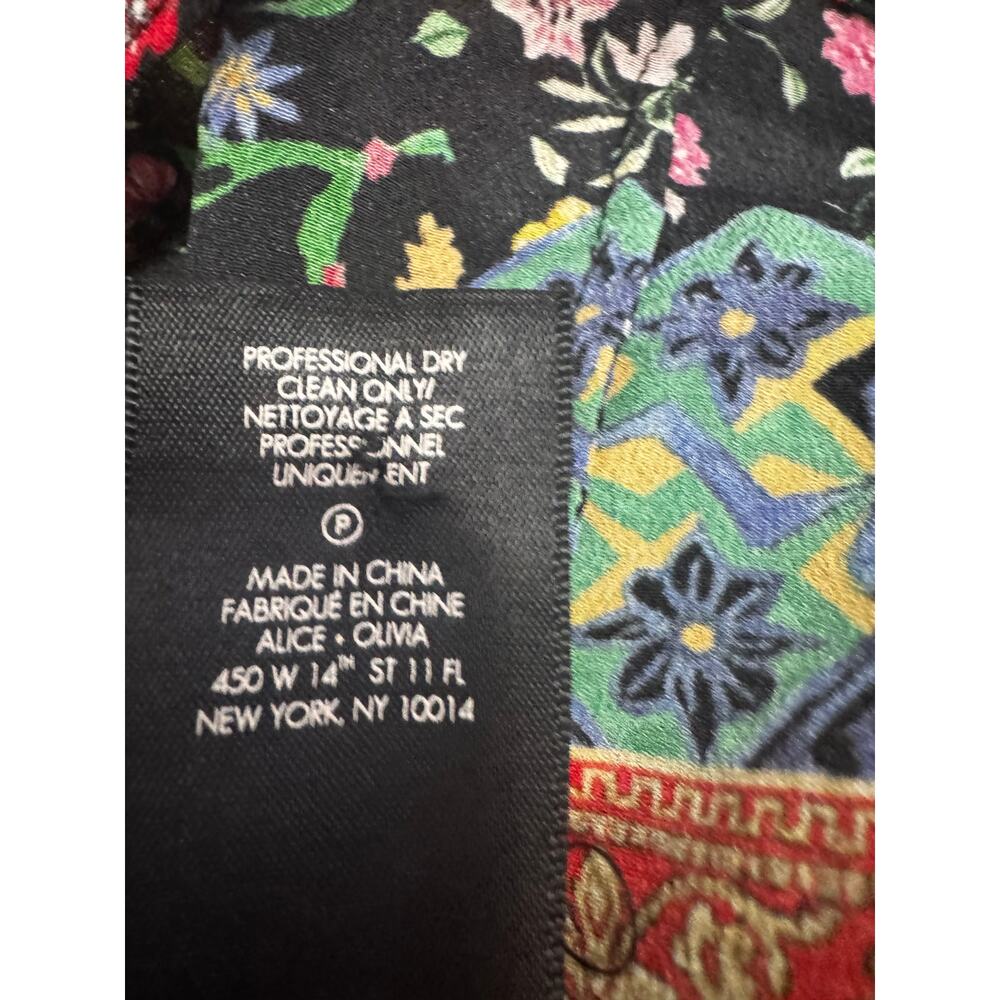 Alice + Olivia Silk Patchwork Tile Print Willa Bl… - image 7